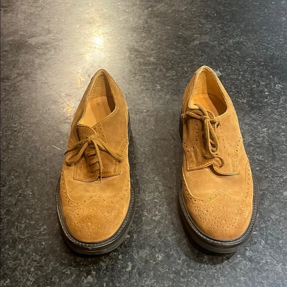 Men's Tan Suede TODS Dress Shoes